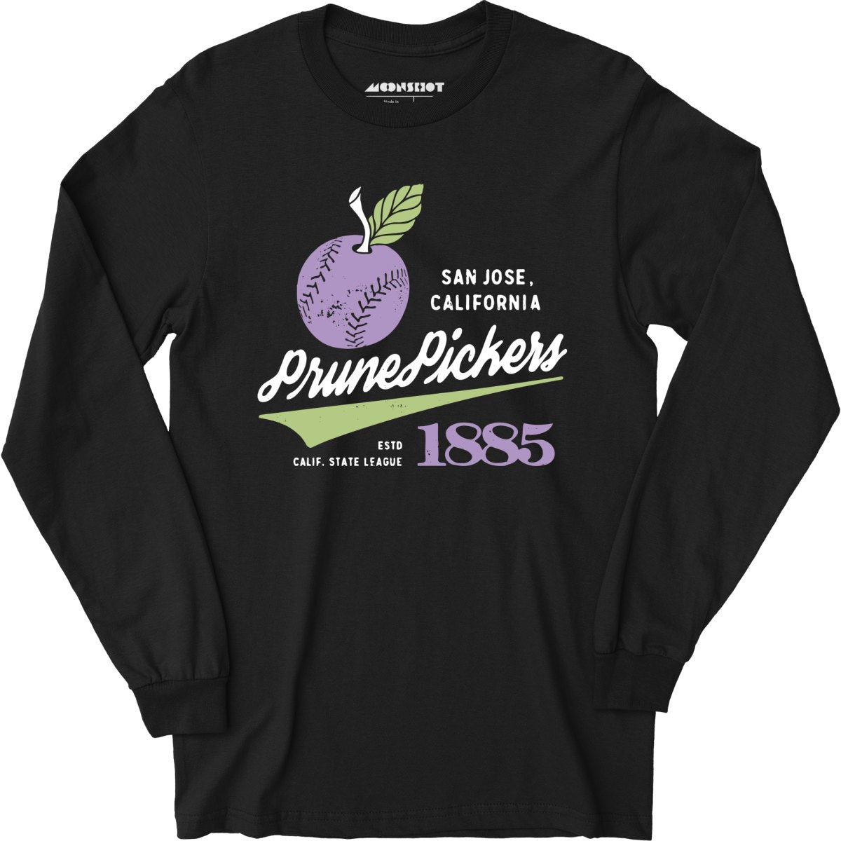 San Jose Prune Pickers - California - Vintage Defunct Baseball Teams - Long Sleeve T-Shirt