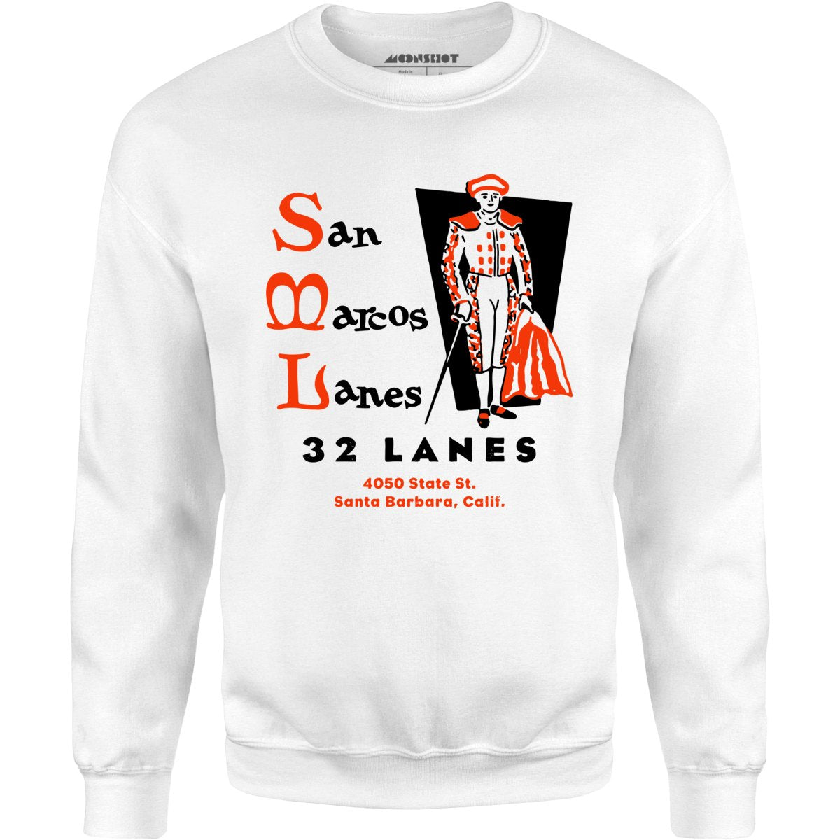 San Marcos Lanes - Santa Barbara, CA - Vintage Bowling Alley - Unisex Sweatshirt