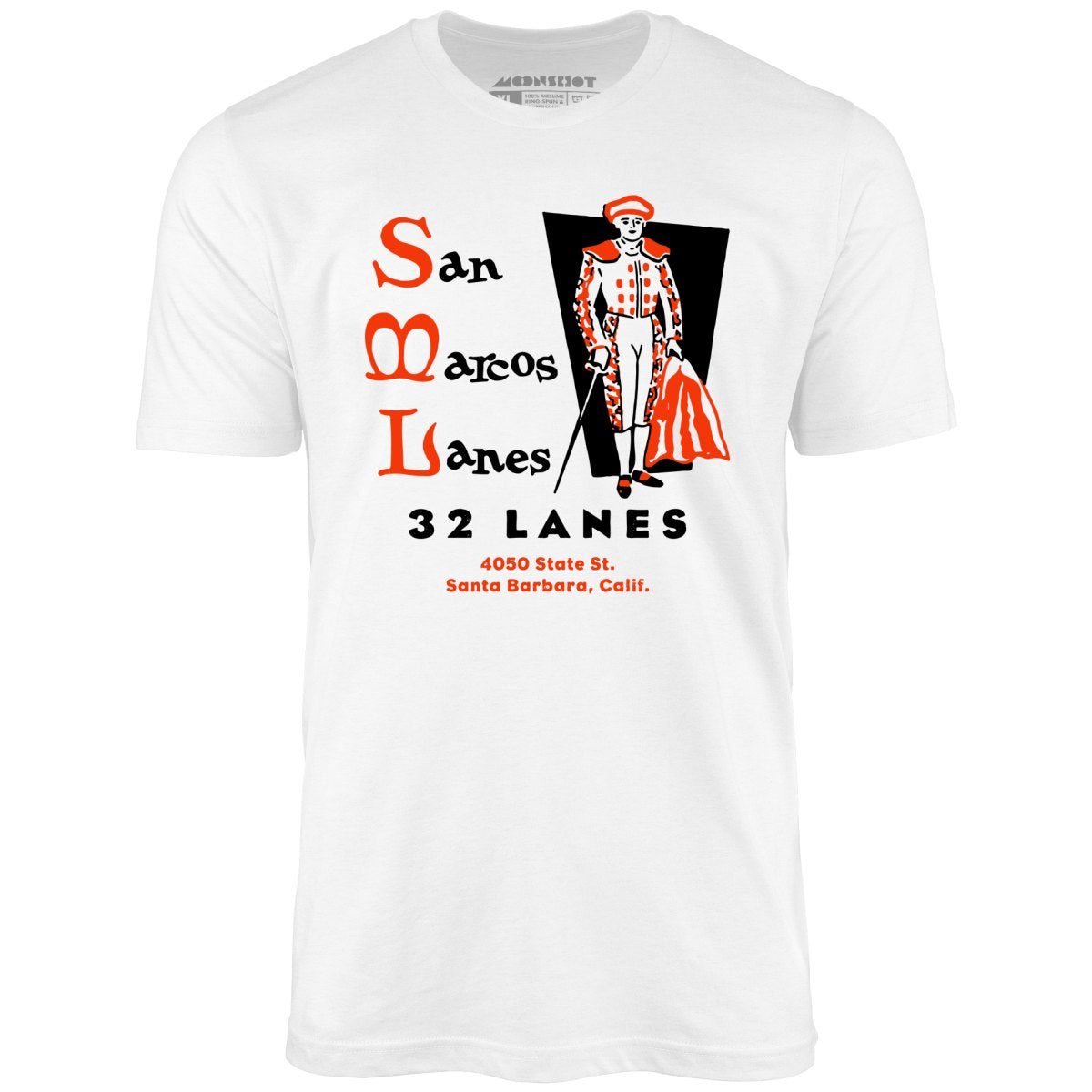 San Marcos Lanes - Santa Barbara, CA - Vintage Bowling Alley - Unisex T-Shirt