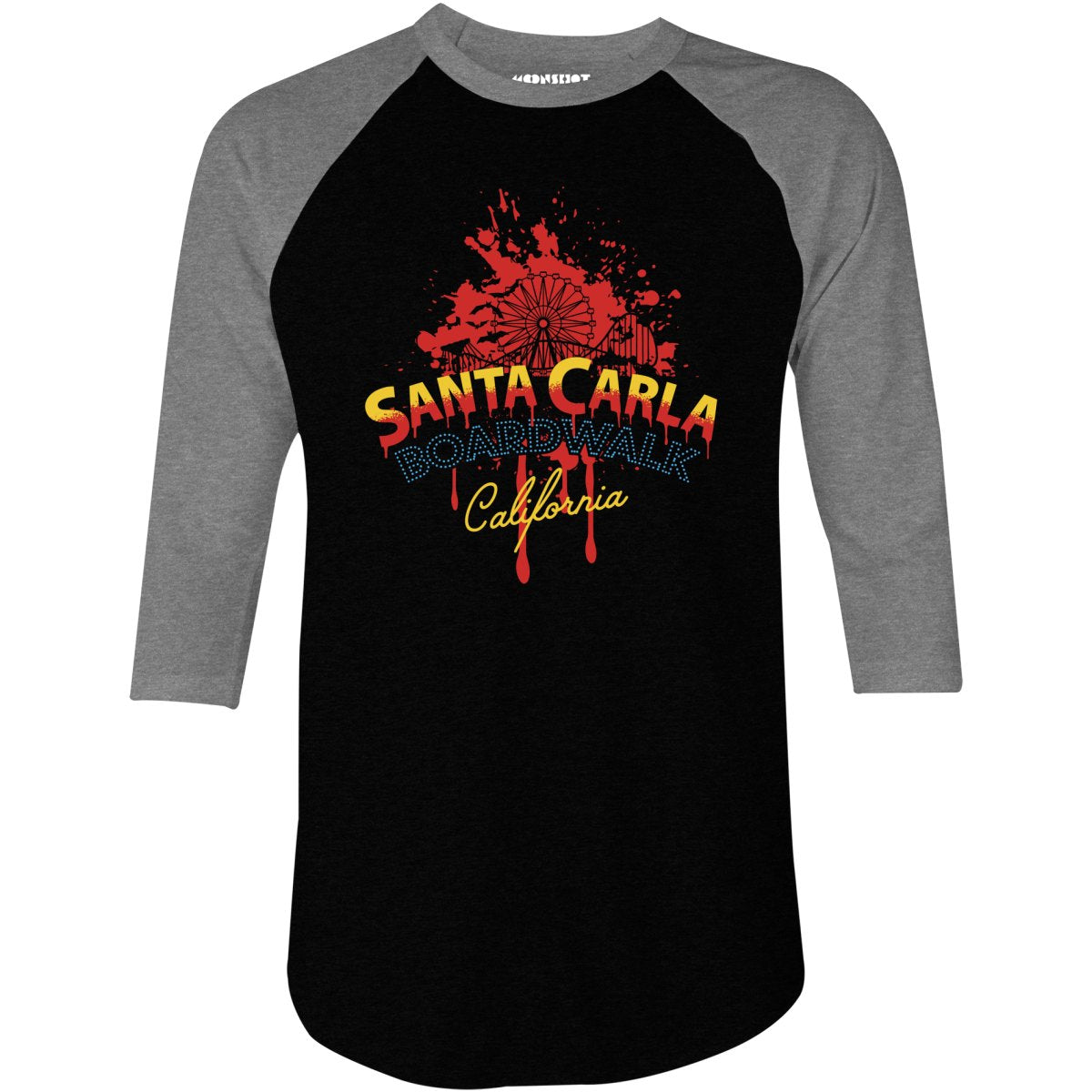 Santa Carla Boardwalk - 3/4 Sleeve Raglan T-Shirt