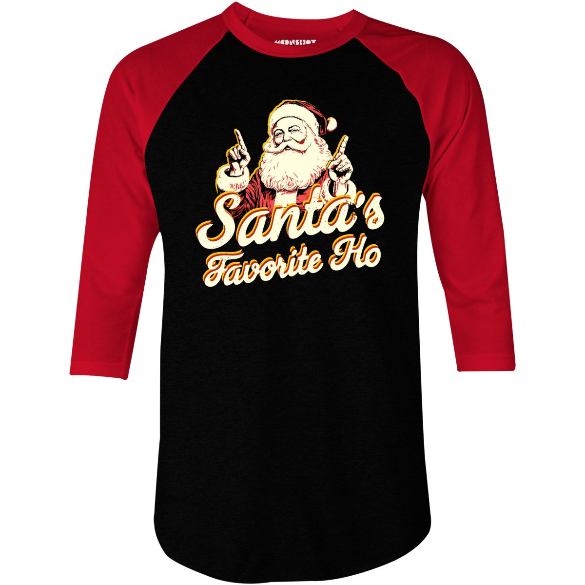 Santa's Favorite Ho v2 - 3/4 Sleeve Raglan T-Shirt