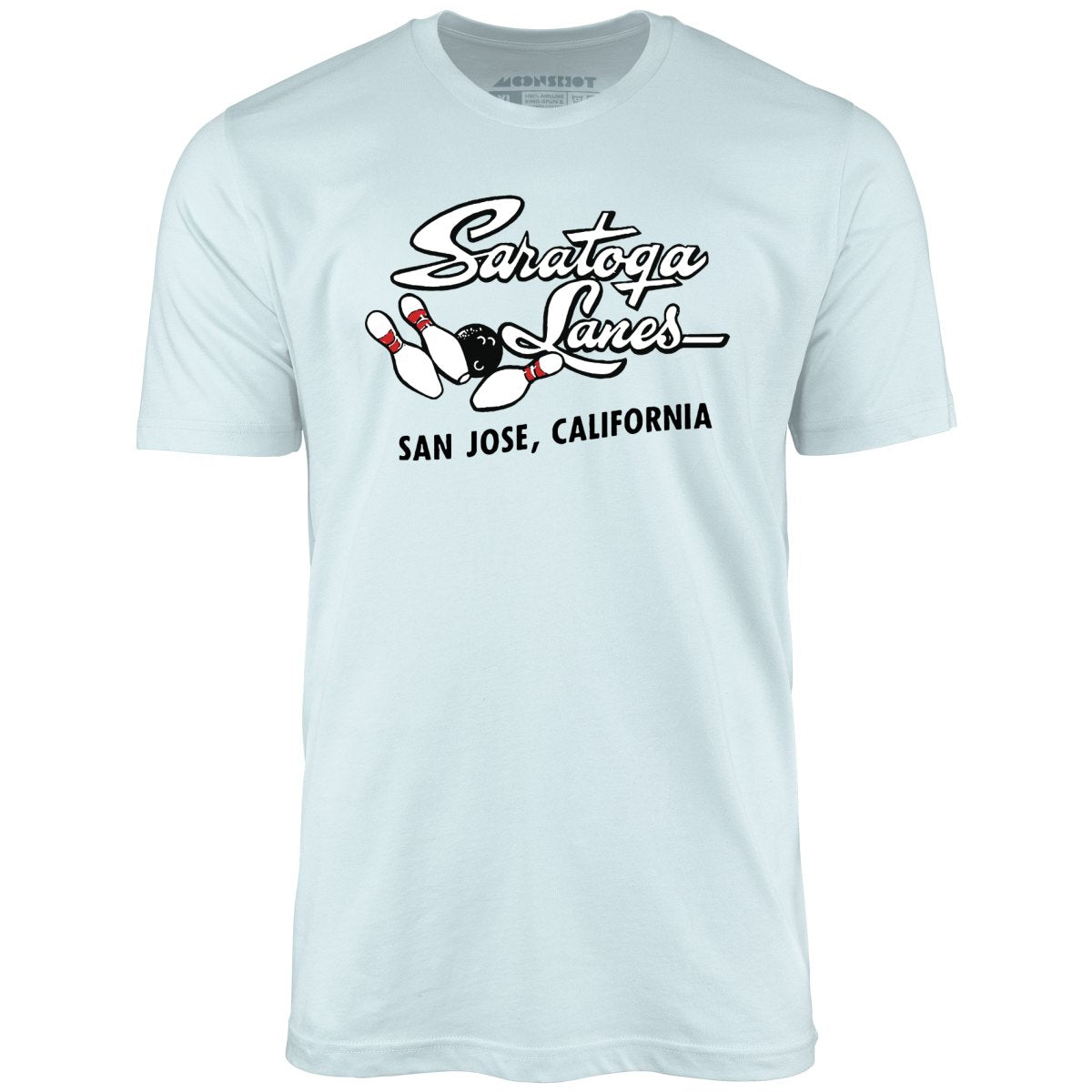 Saratoga Lanes - San Jose, CA - Vintage Bowling Alley - Unisex T-Shirt