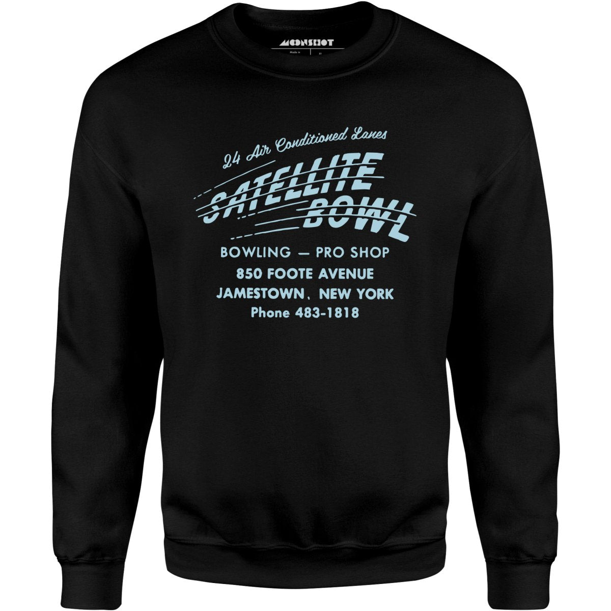 Satellite Bowl - Jamestown, NY - Vintage Bowling Alley - Unisex Sweatshirt