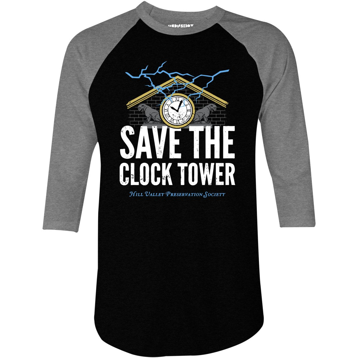 Save the Clock Tower - 3/4 Sleeve Raglan T-Shirt