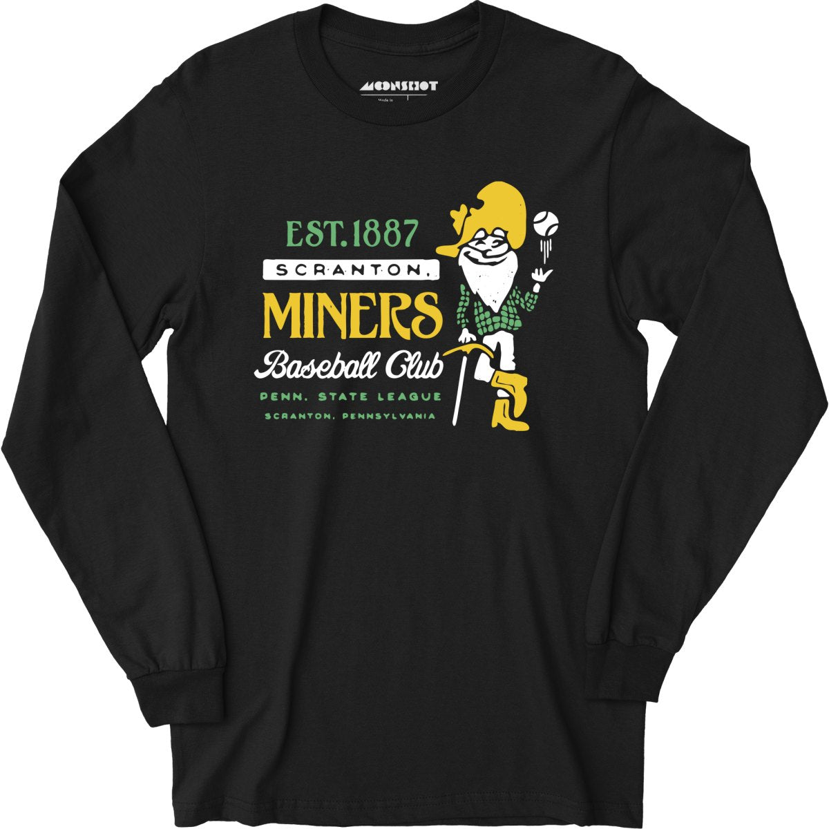 Scranton Miners - Pennsylvania - Vintage Defunct Baseball Teams - Long Sleeve T-Shirt
