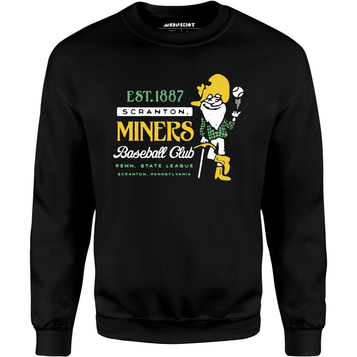 Scranton Miners - Pennsylvania - Vintage Defunct Baseball Teams - Unisex Sweatshirt