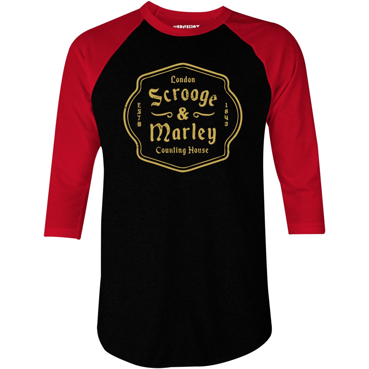 Scrooge & Marley Counting House - 3/4 Sleeve Raglan T-Shirt