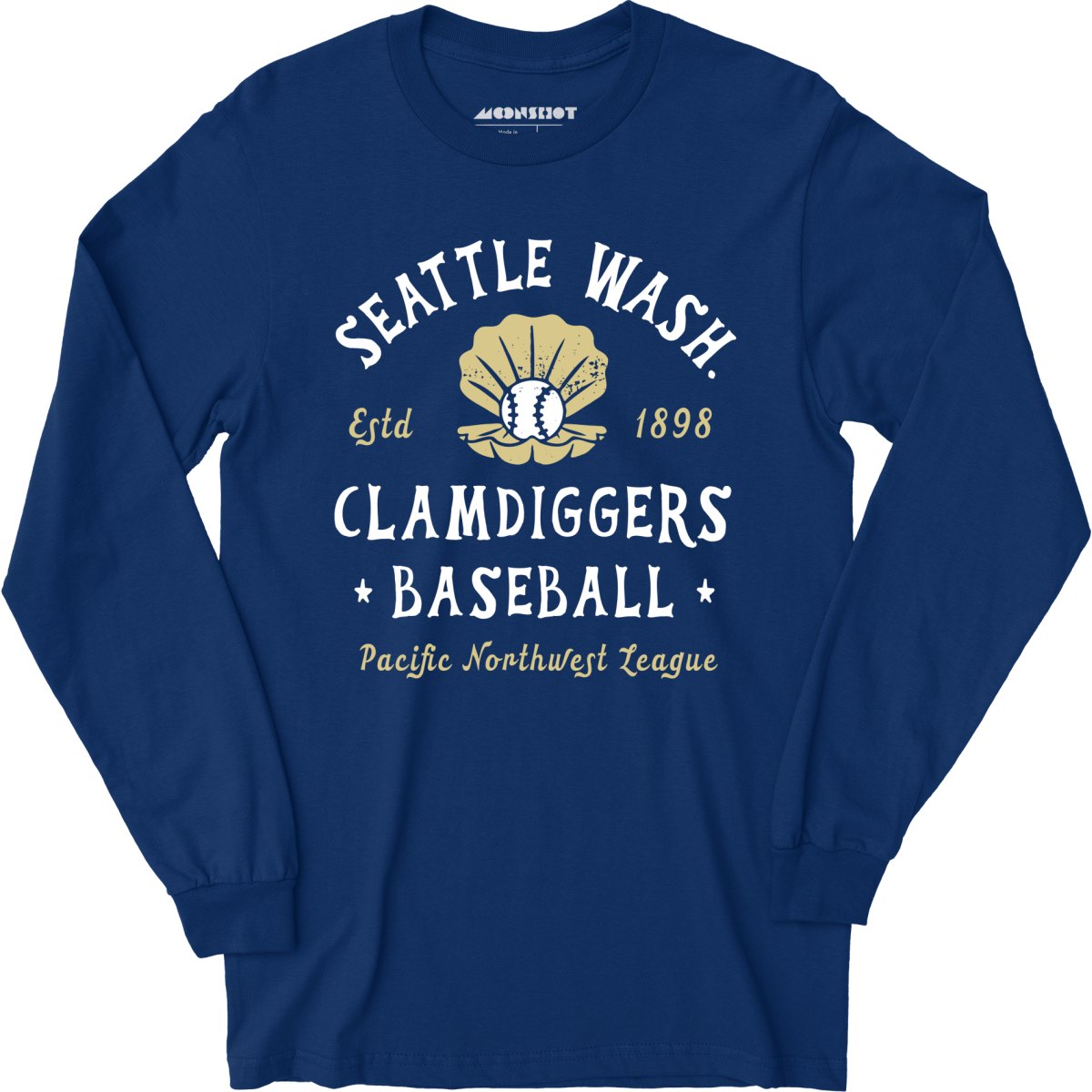 Seattle Clamdiggers - Washington - Vintage Defunct Baseball Teams - Long Sleeve T-Shirt
