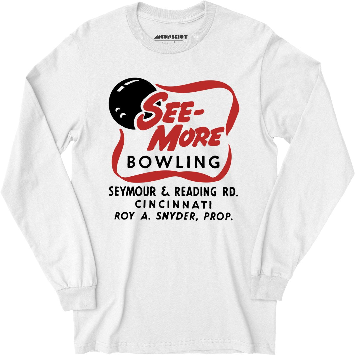See-More Bowling - Cincinnati, OH - Vintage Bowling Alley - Long Sleeve T-Shirt