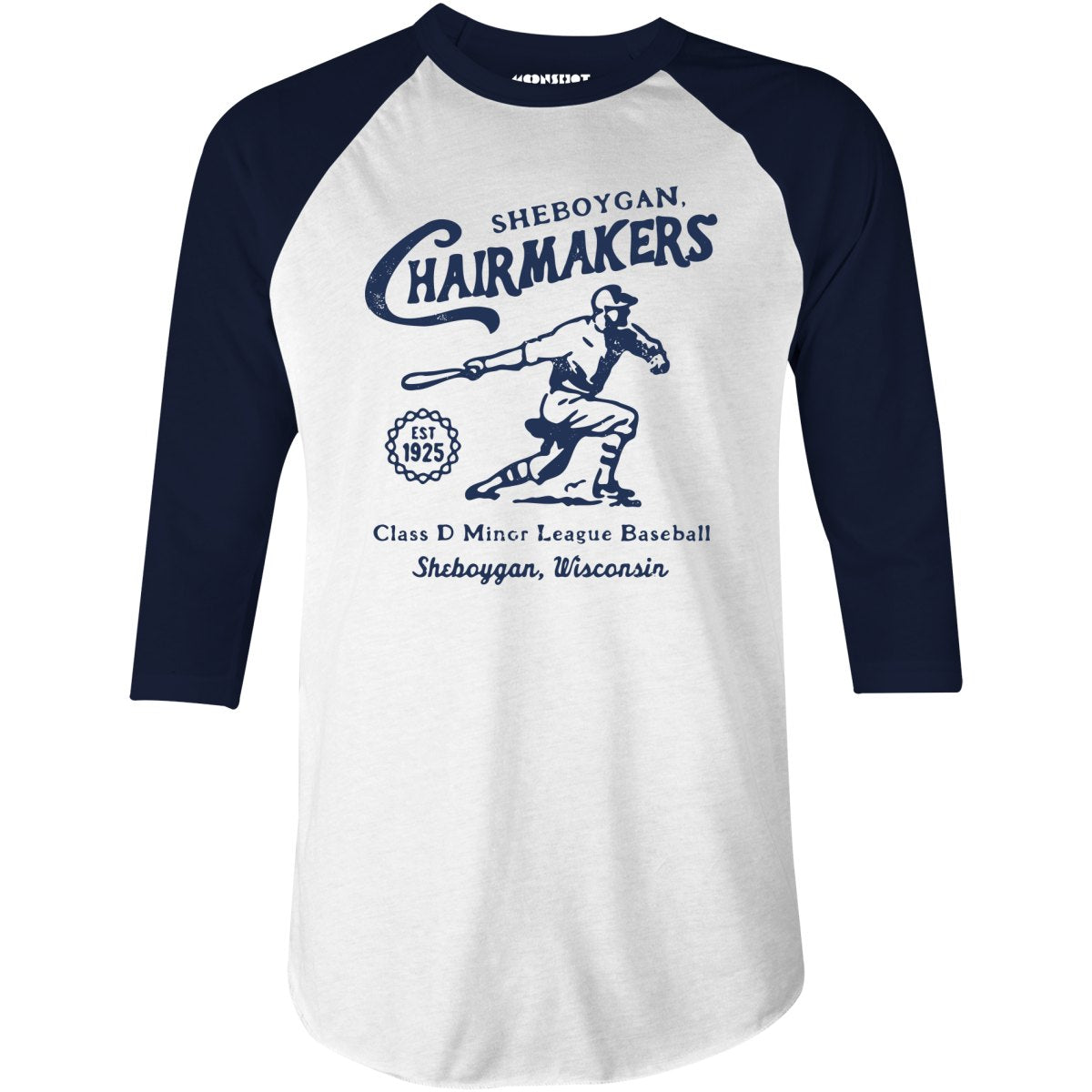 Sheboygan Chairmakers - Wisconsin - Vintage Defunct Baseball Teams - 3/4 Sleeve Raglan T-Shirt