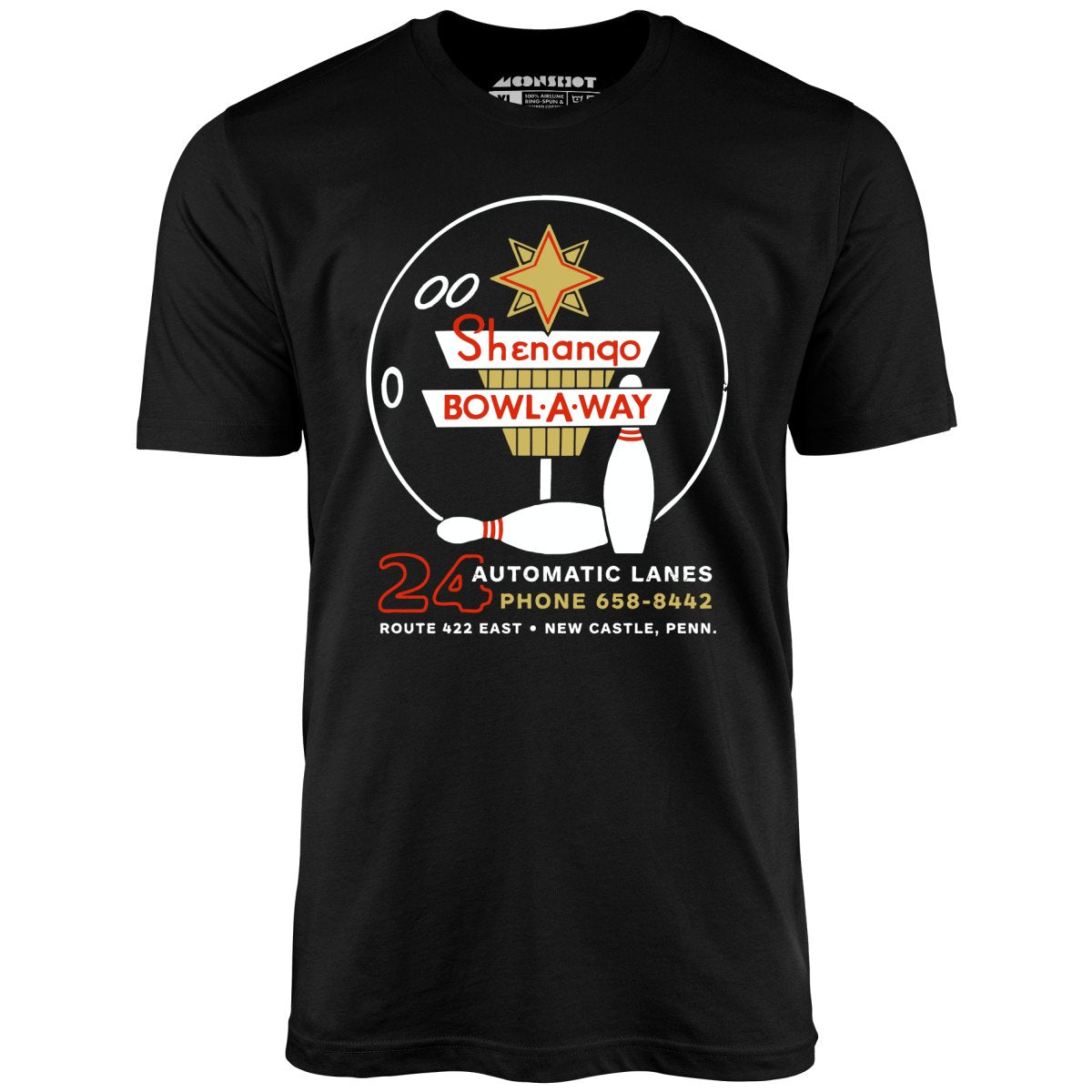 Shenango Bowl-a-Way - New Castle, PA - Vintage Bowling Alley - Unisex T-Shirt