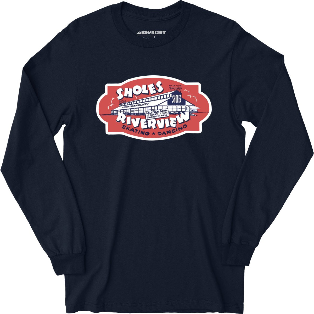 Sholes Riverview - Dorchester, MA - Vintage Roller Rink - Long Sleeve T-Shirt