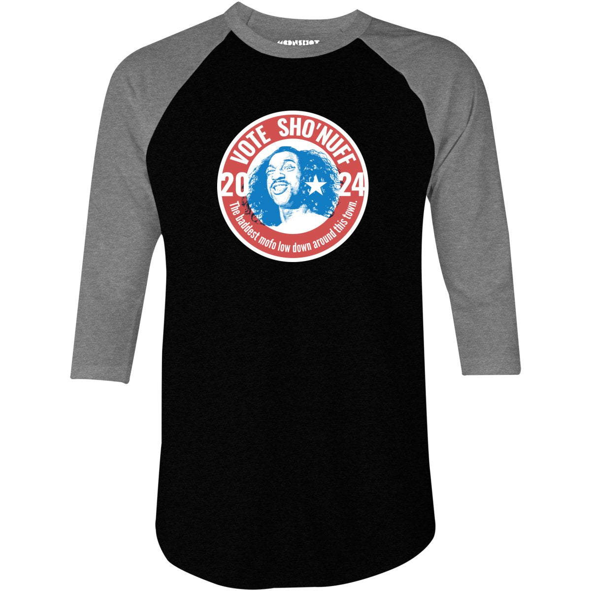 Sho'nuff 2024 - Phony Campaign - 3/4 Sleeve Raglan T-Shirt