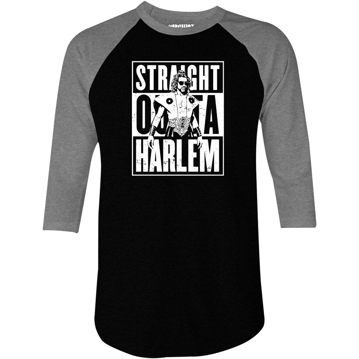 Sho'nuff - Straight Outta Harlem - 3/4 Sleeve Raglan T-Shirt