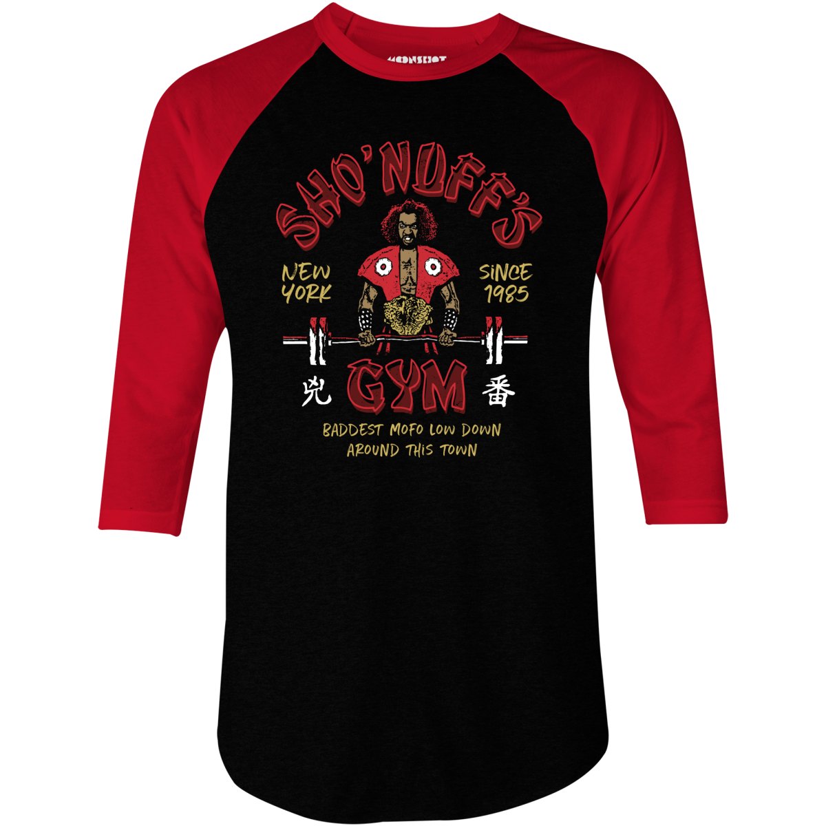 Sho'nuff's Gym - 3/4 Sleeve Raglan T-Shirt