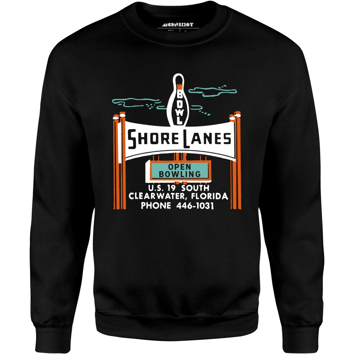 Shore Lanes - Clearwater, FL - Vintage Bowling Alley - Unisex Sweatshirt