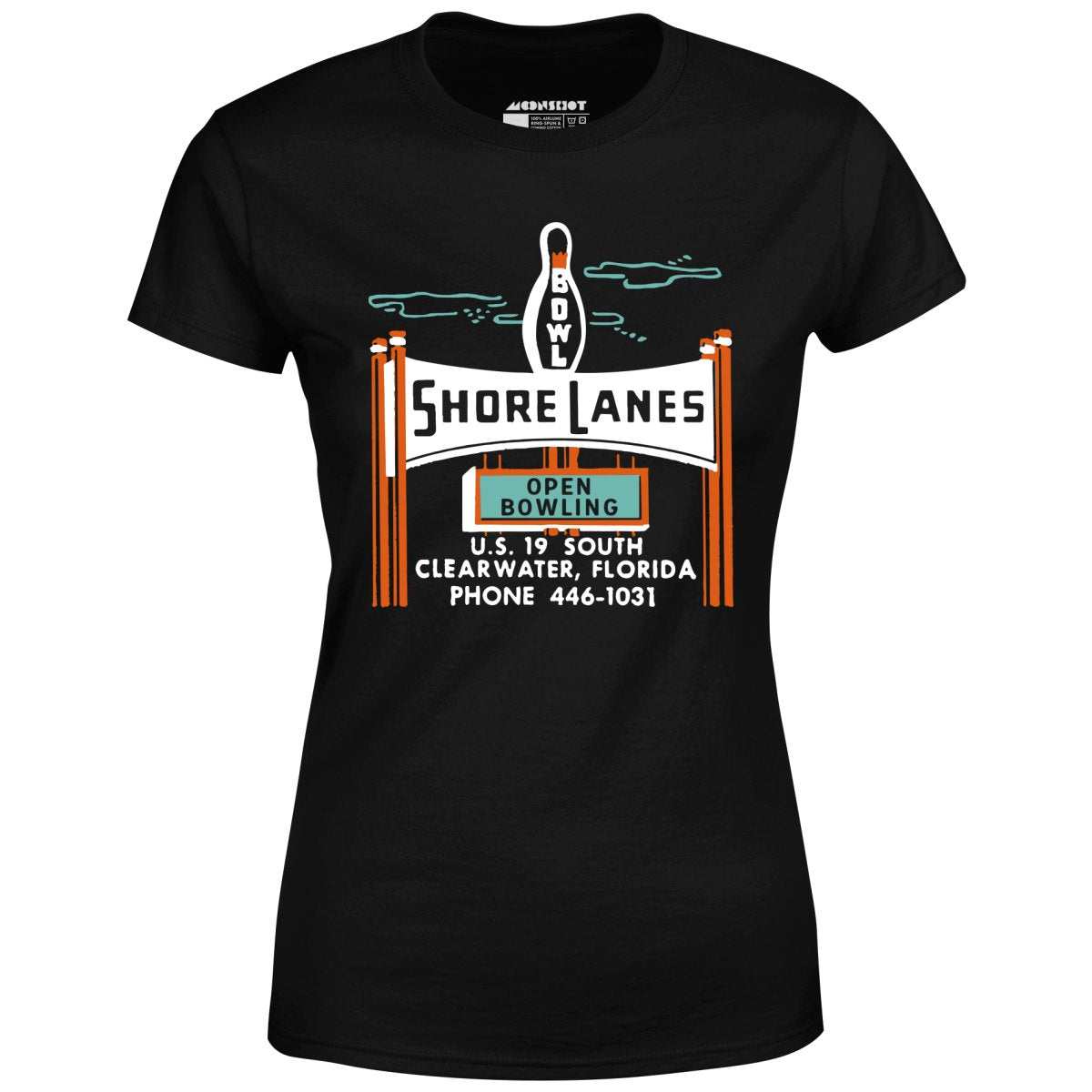 Shore Lanes - Clearwater, FL - Vintage Bowling Alley - Women's T-Shirt