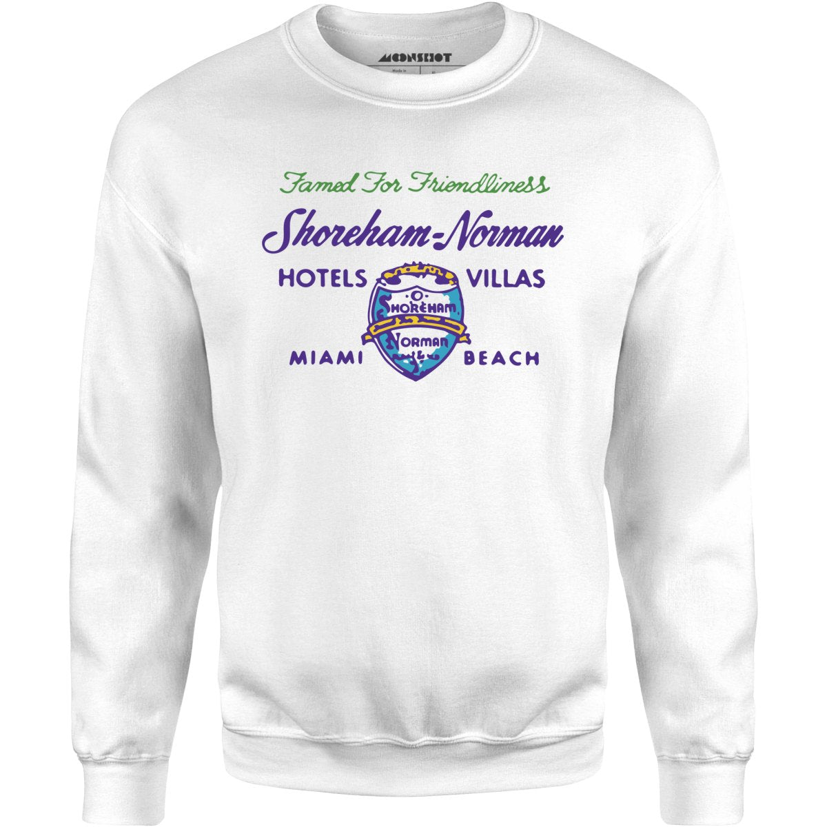 Shoreham Norman Hotels & Villas v2 - Miami, FL - Vintage Hotel - Unisex Sweatshirt