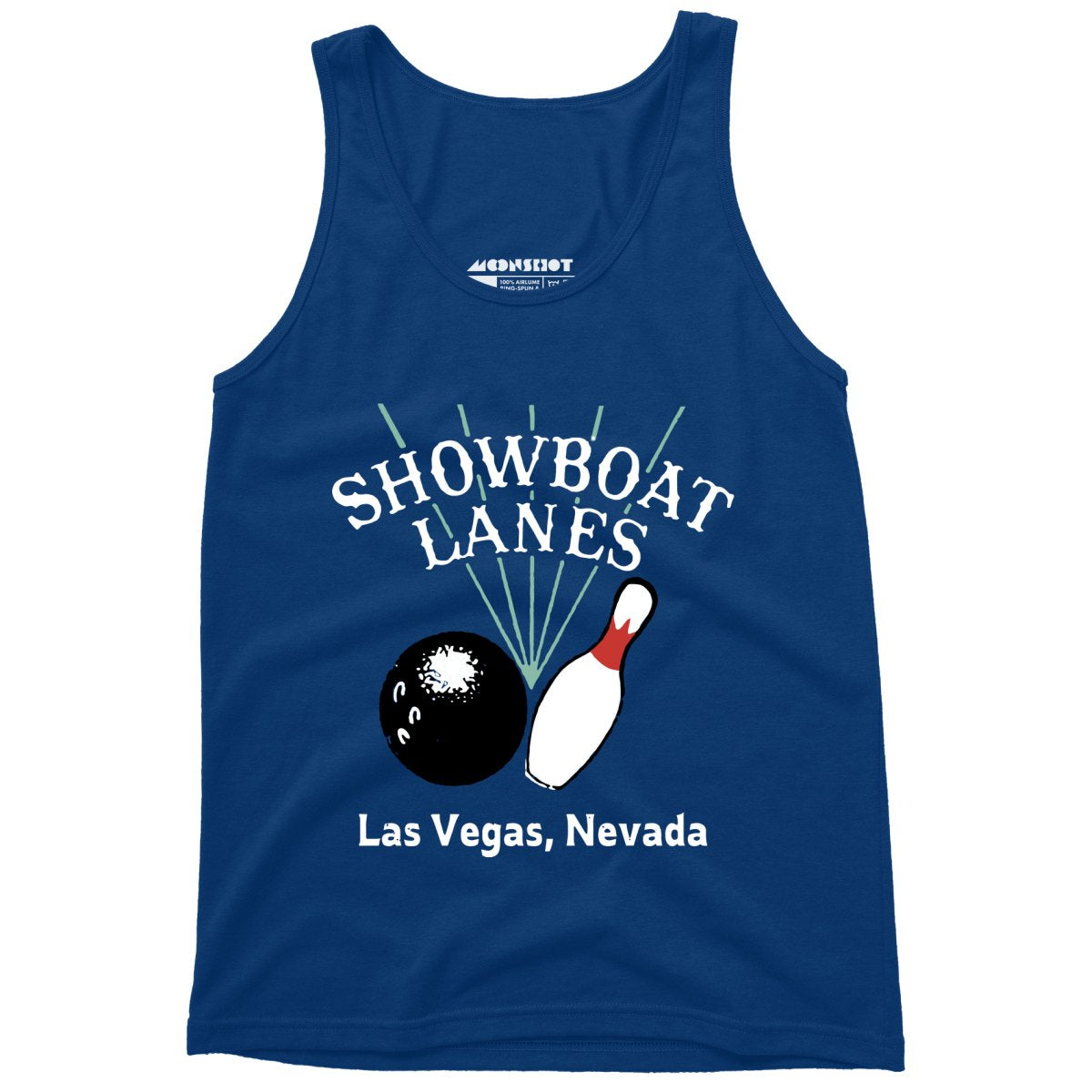 Showboat Lanes - Las Vegas, NV - Vintage Bowling Alley - Unisex Tank Top