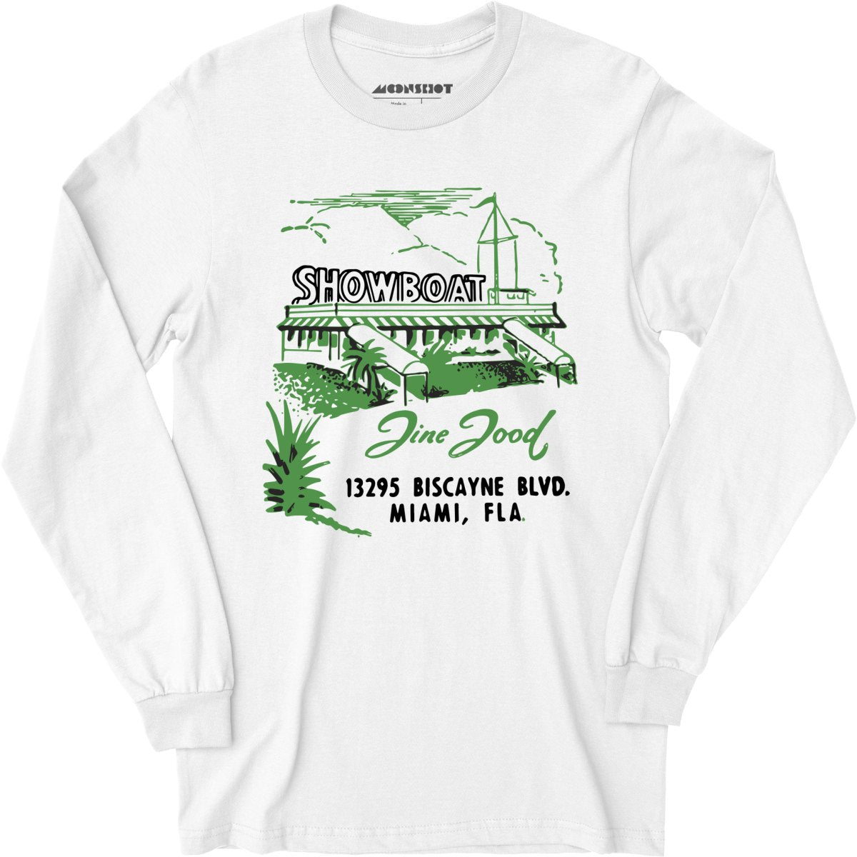 Showboat - Miami, FL - Vintage Restaurant - Long Sleeve T-Shirt