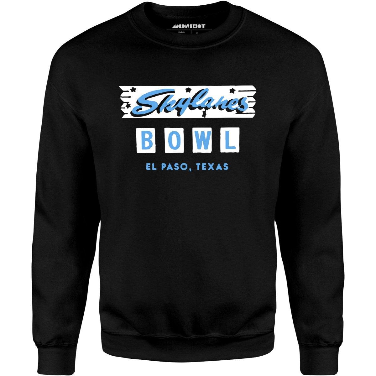 Skylanes Bowl - El Paso, TX - Vintage Bowling Alley - Unisex Sweatshirt