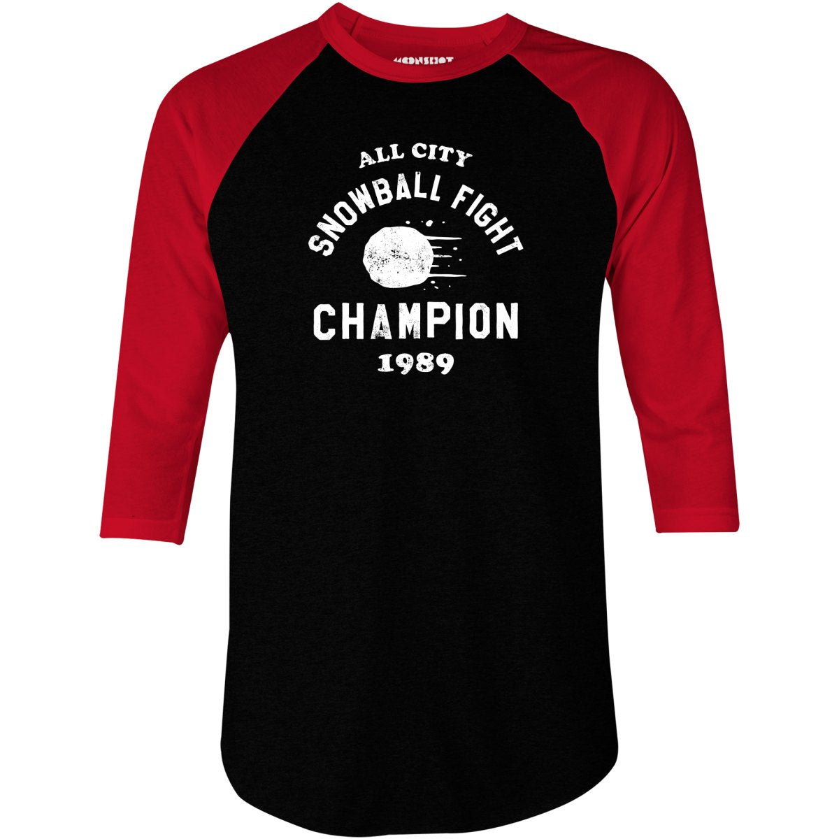 Snowball Fight Champion - 3/4 Sleeve Raglan T-Shirt