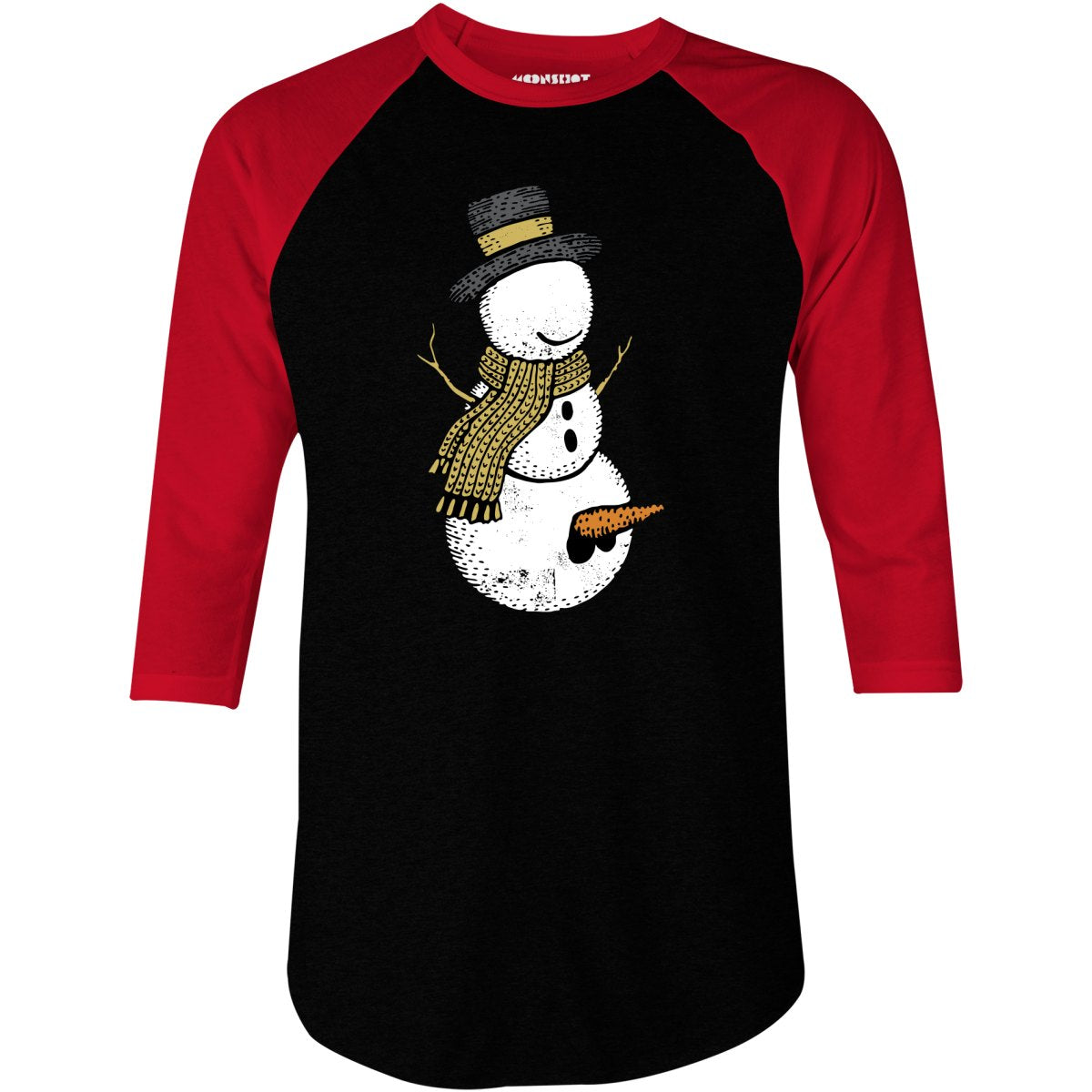 Snowman Antics - 3/4 Sleeve Raglan T-Shirt