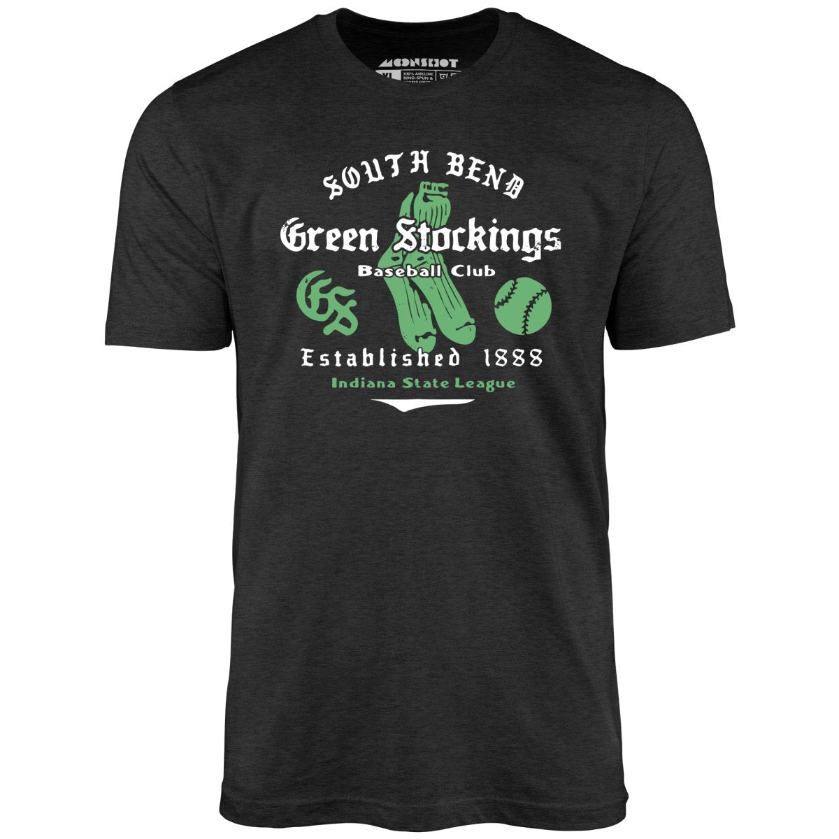 South Bend Green Stockings - Indiana - Vintage Defunct Baseball Teams - Unisex T-Shirt