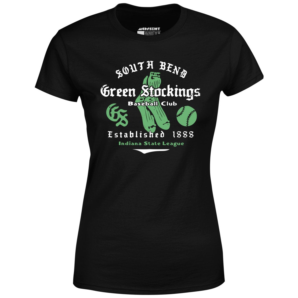 South Bend Green Stockings - Indiana - Vintage Defunct Baseball Teams - Women's T-Shirt