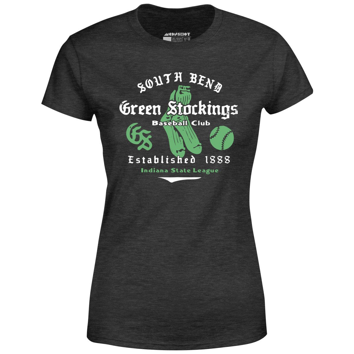 South Bend Green Stockings - Indiana - Vintage Defunct Baseball Teams - Women's T-Shirt