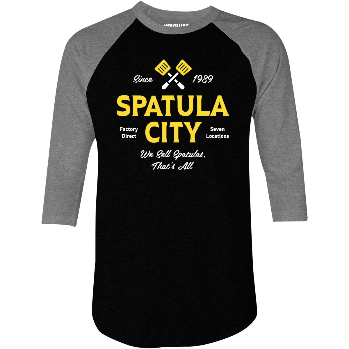 Spatula City - 3/4 Sleeve Raglan T-Shirt