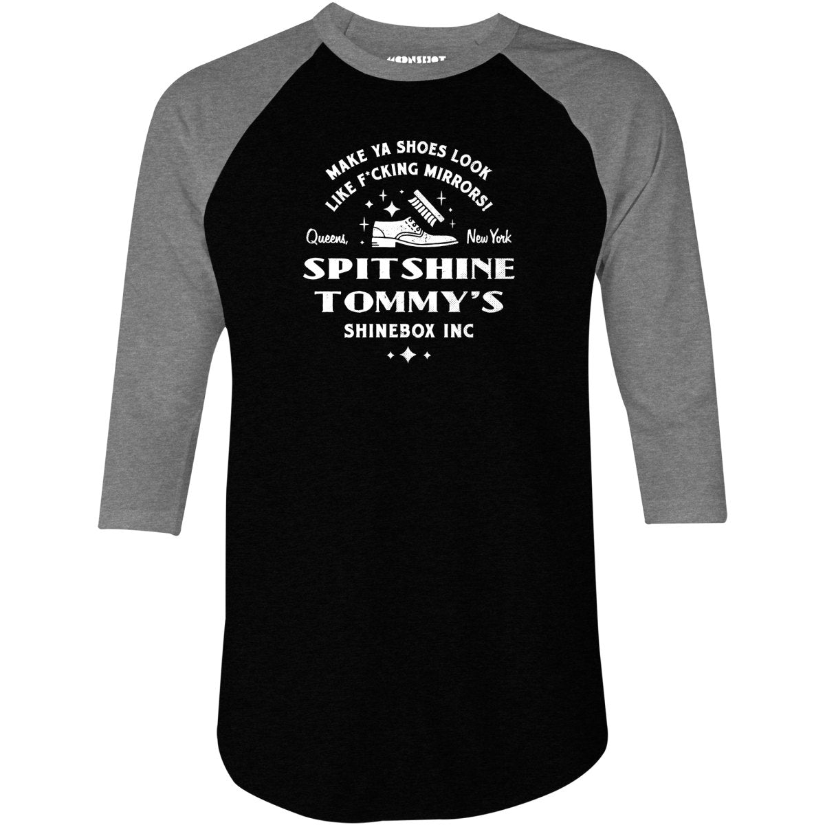 Spitshine Tommy's Shinebox Inc. - 3/4 Sleeve Raglan T-Shirt