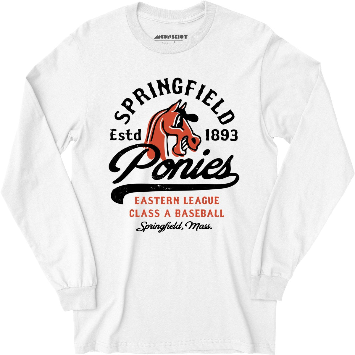 Springfield Ponies - Massachusetts - Vintage Defunct Baseball Teams - Long Sleeve T-Shirt