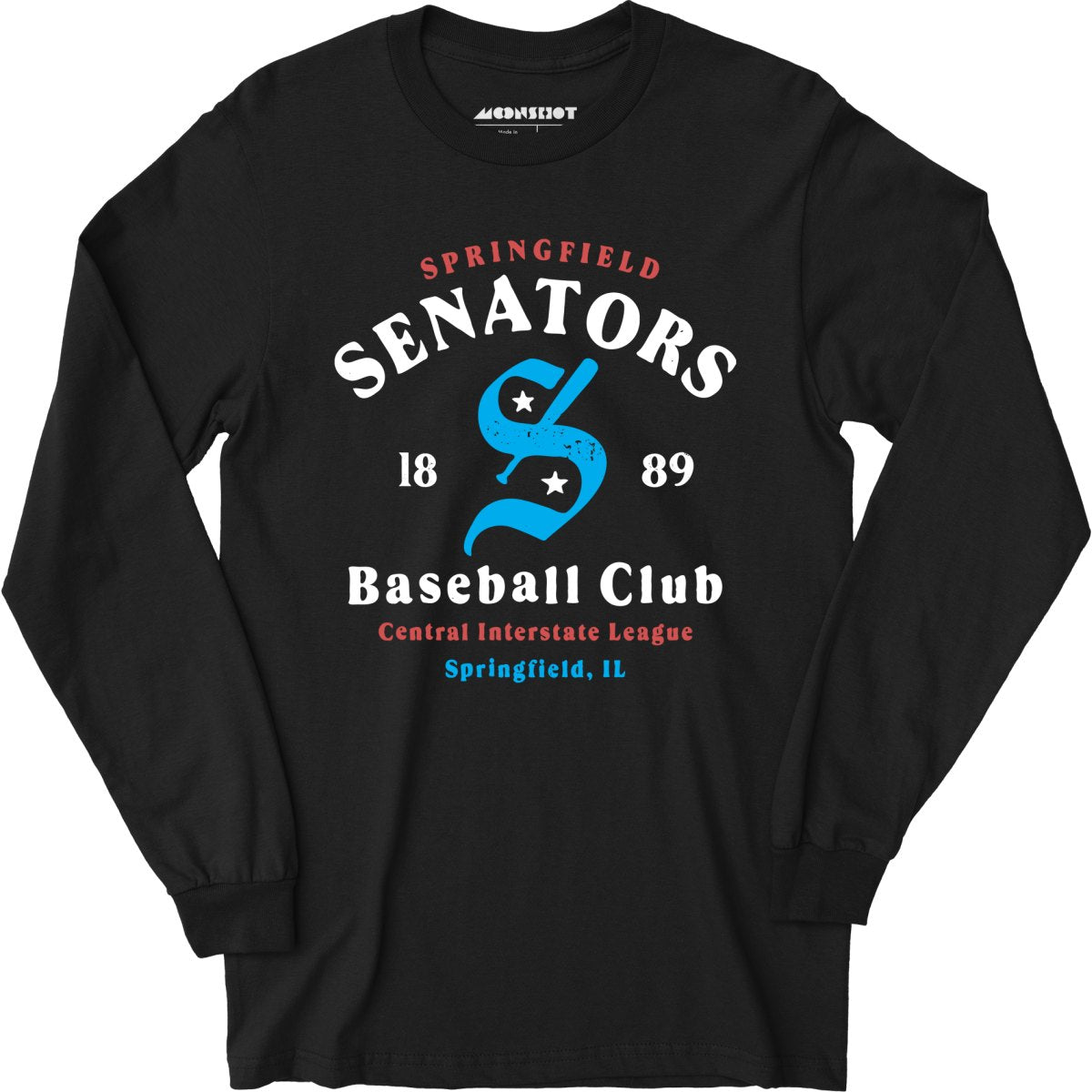 Springfield Senators - Illinois - Vintage Defunct Baseball Teams - Long Sleeve T-Shirt