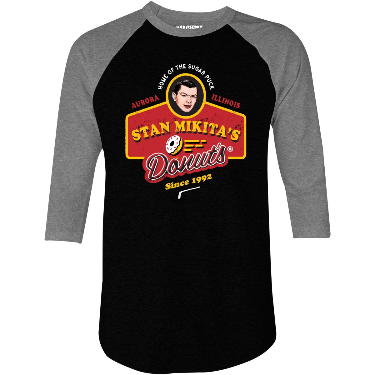 Stan Mikita's Donuts - 3/4 Sleeve Raglan T-Shirt