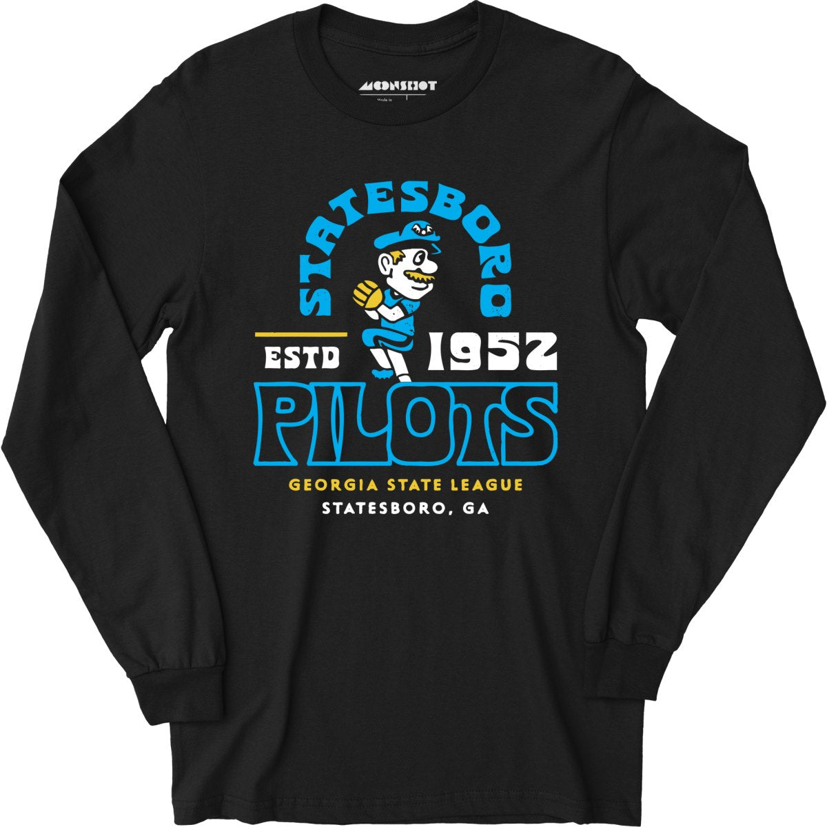 Statesboro Pilots - Georgia - Vintage Defunct Baseball Teams - Long Sleeve T-Shirt