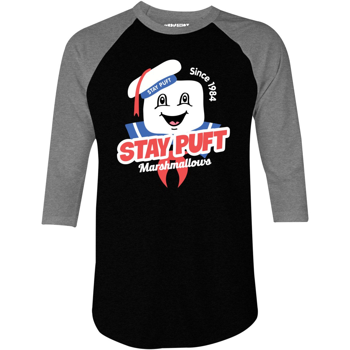 Stay Puft Marshmallow Man - 3/4 Sleeve Raglan T-Shirt