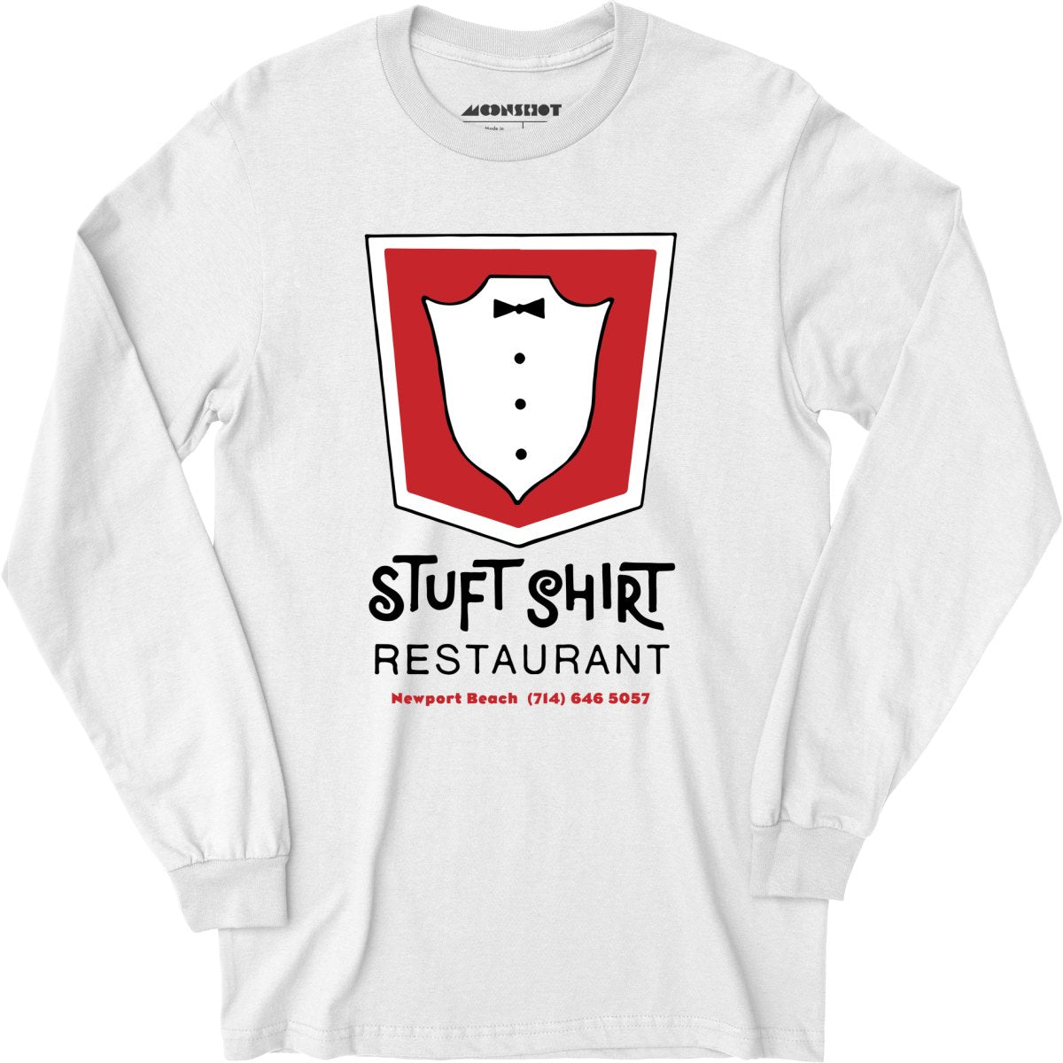 Stuft Shirt - Newport Beach, CA - Vintage Restaurant - Long Sleeve T-Shirt
