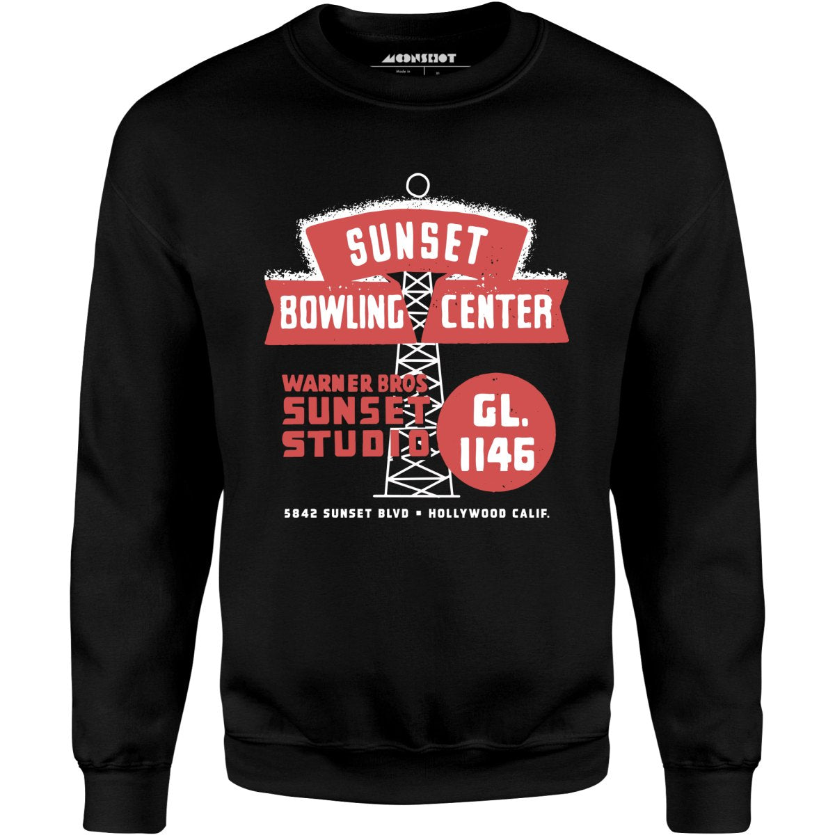 Sunset Bowling Center - Hollywood, CA - Vintage Bowling Alley - Unisex Sweatshirt