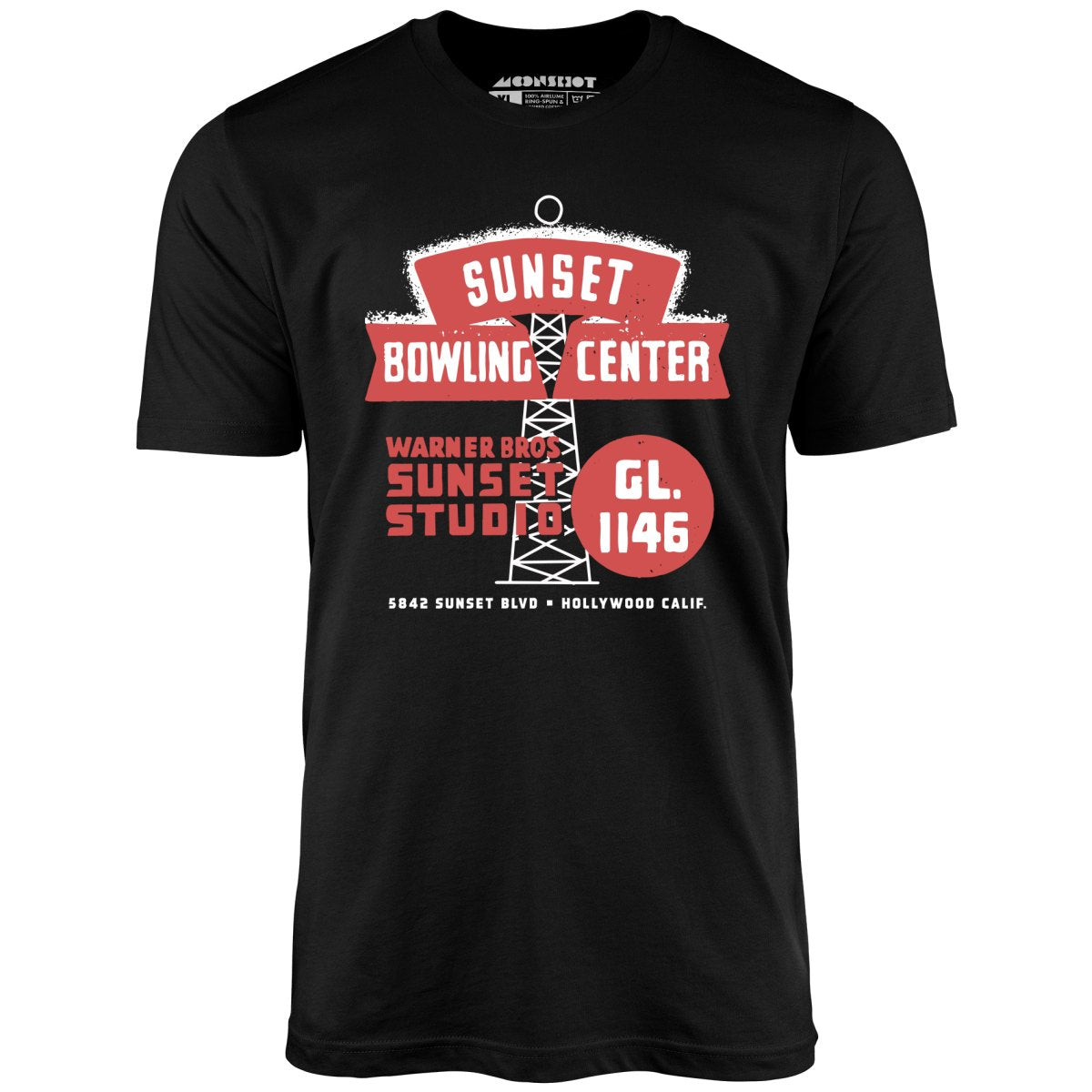 Sunset Bowling Center - Hollywood, CA - Vintage Bowling Alley - Unisex T-Shirt