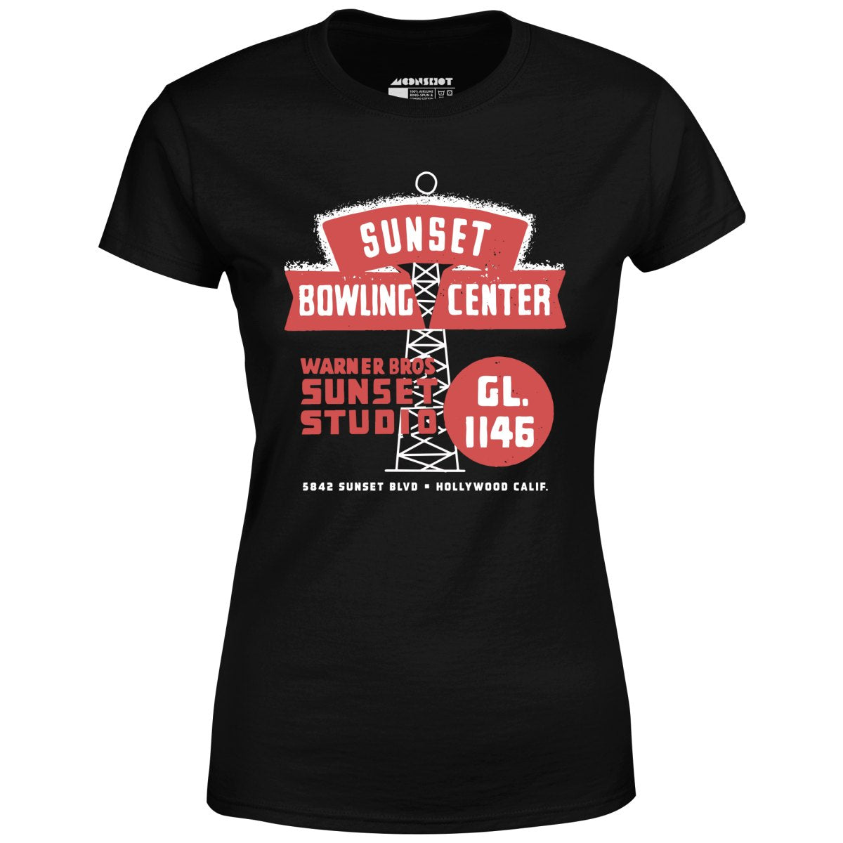 Sunset Bowling Center - Hollywood, CA - Vintage Bowling Alley - Women's T-Shirt