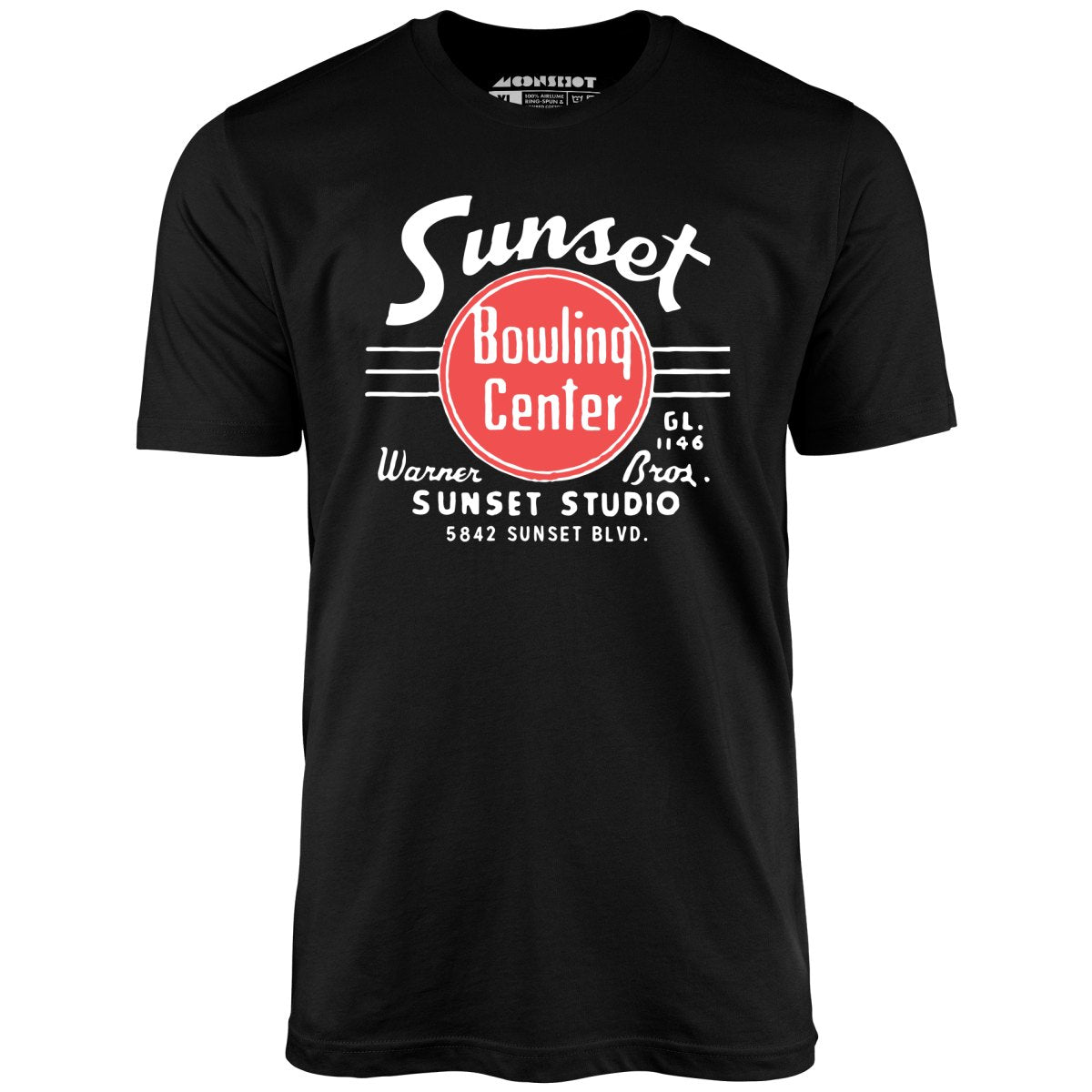 Sunset Bowling Center v2 - Hollywood, CA - Vintage Bowling Alley - Unisex T-Shirt