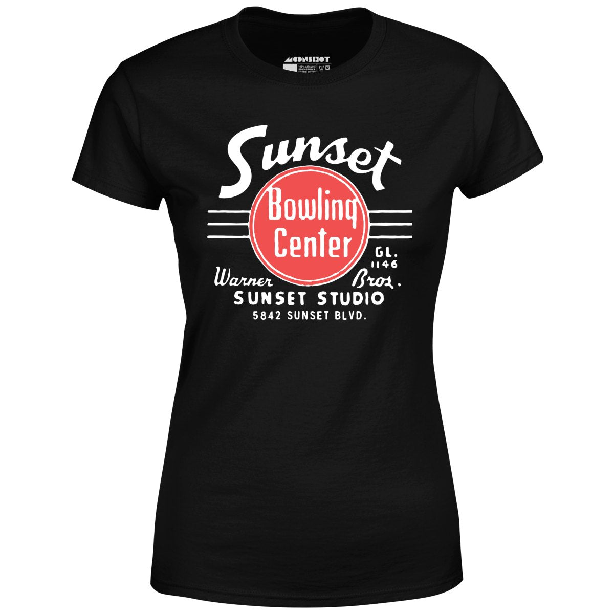 Sunset Bowling Center v2 - Hollywood, CA - Vintage Bowling Alley - Women's T-Shirt
