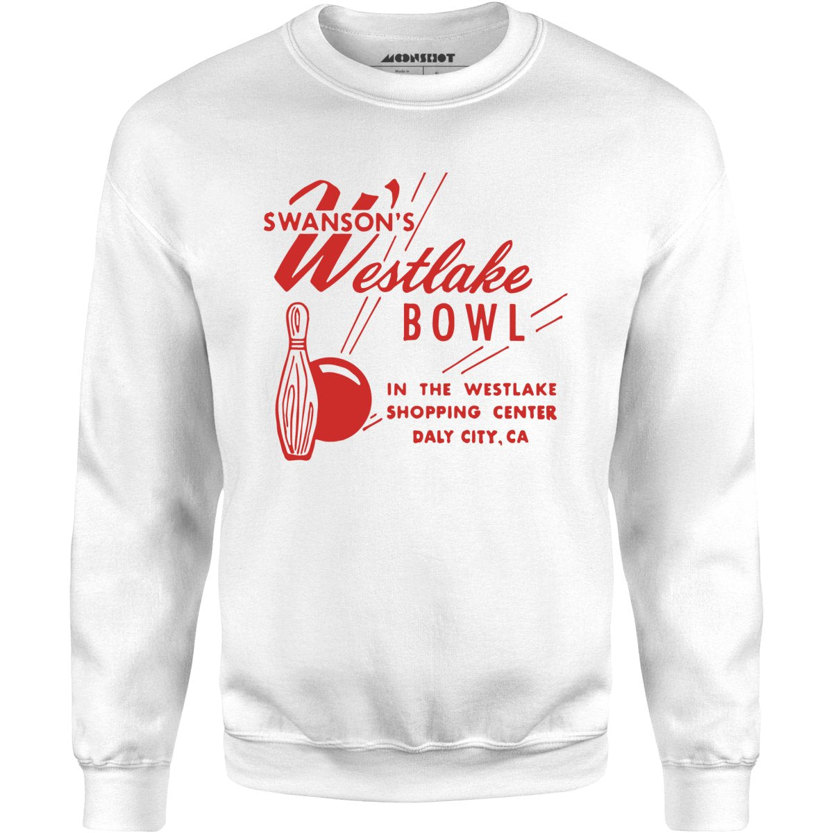 Swanson's Westlake Bowl - Daly City, CA - Vintage Bowling Alley - Unisex Sweatshirt
