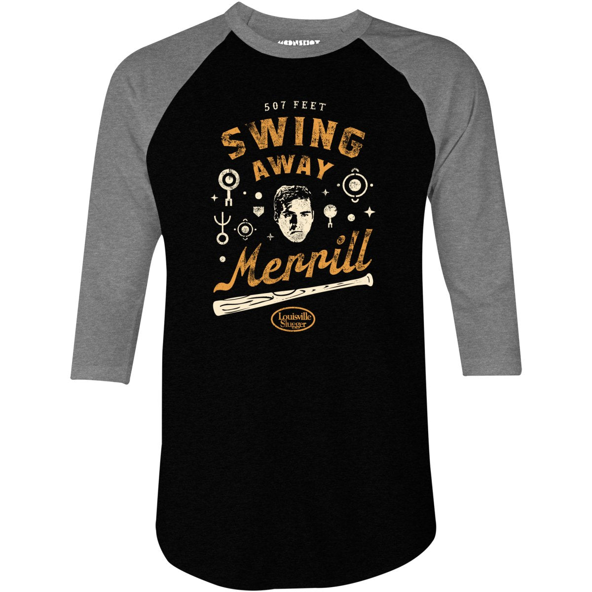 Swing Away Merrill - Signs - 3/4 Sleeve Raglan T-Shirt