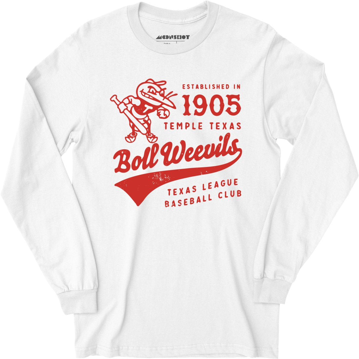 Temple Boll Weevils - Texas - Vintage Defunct Baseball Teams - Long Sleeve T-Shirt
