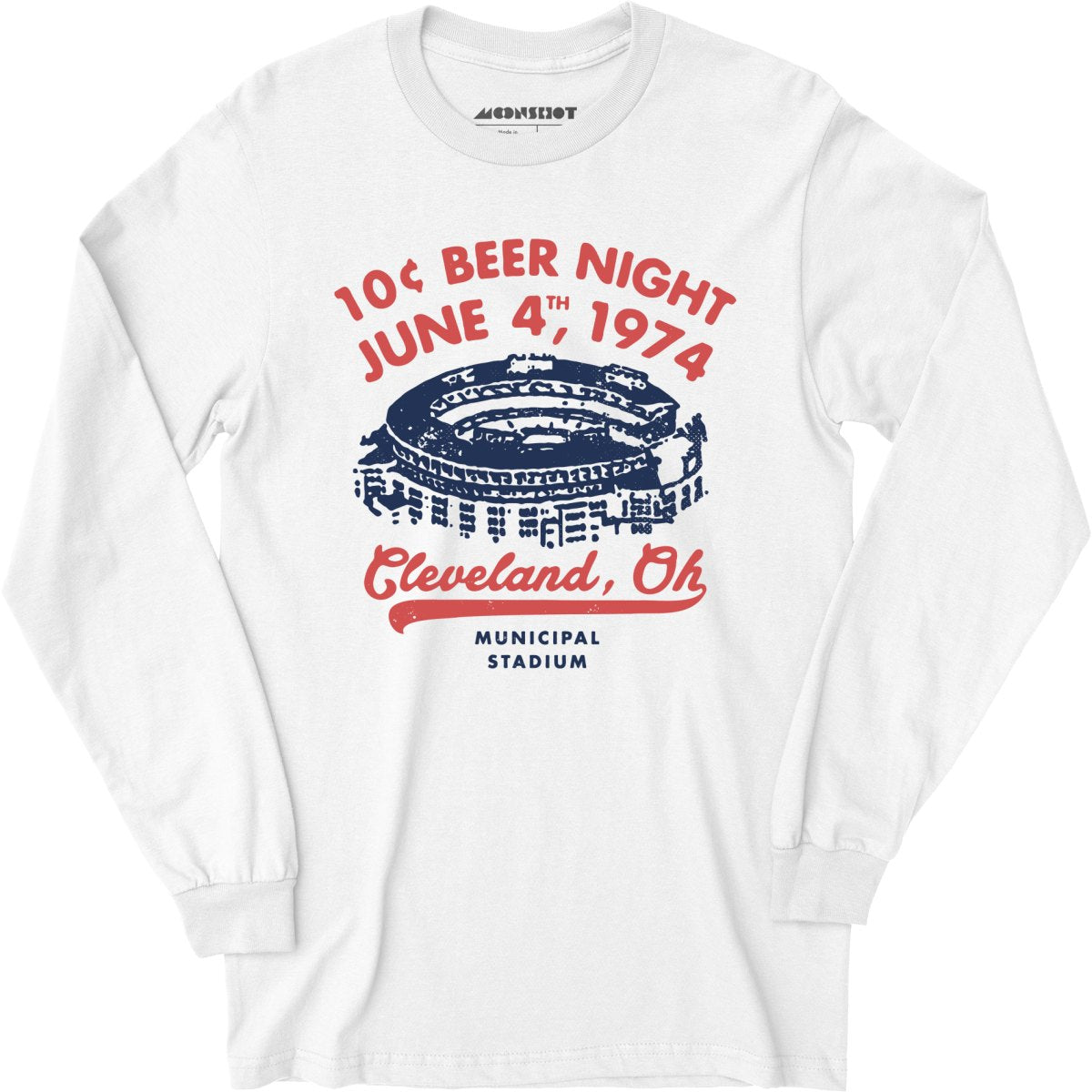 Ten Cent Beer Night - Cleveland Ohio - Long Sleeve T-Shirt