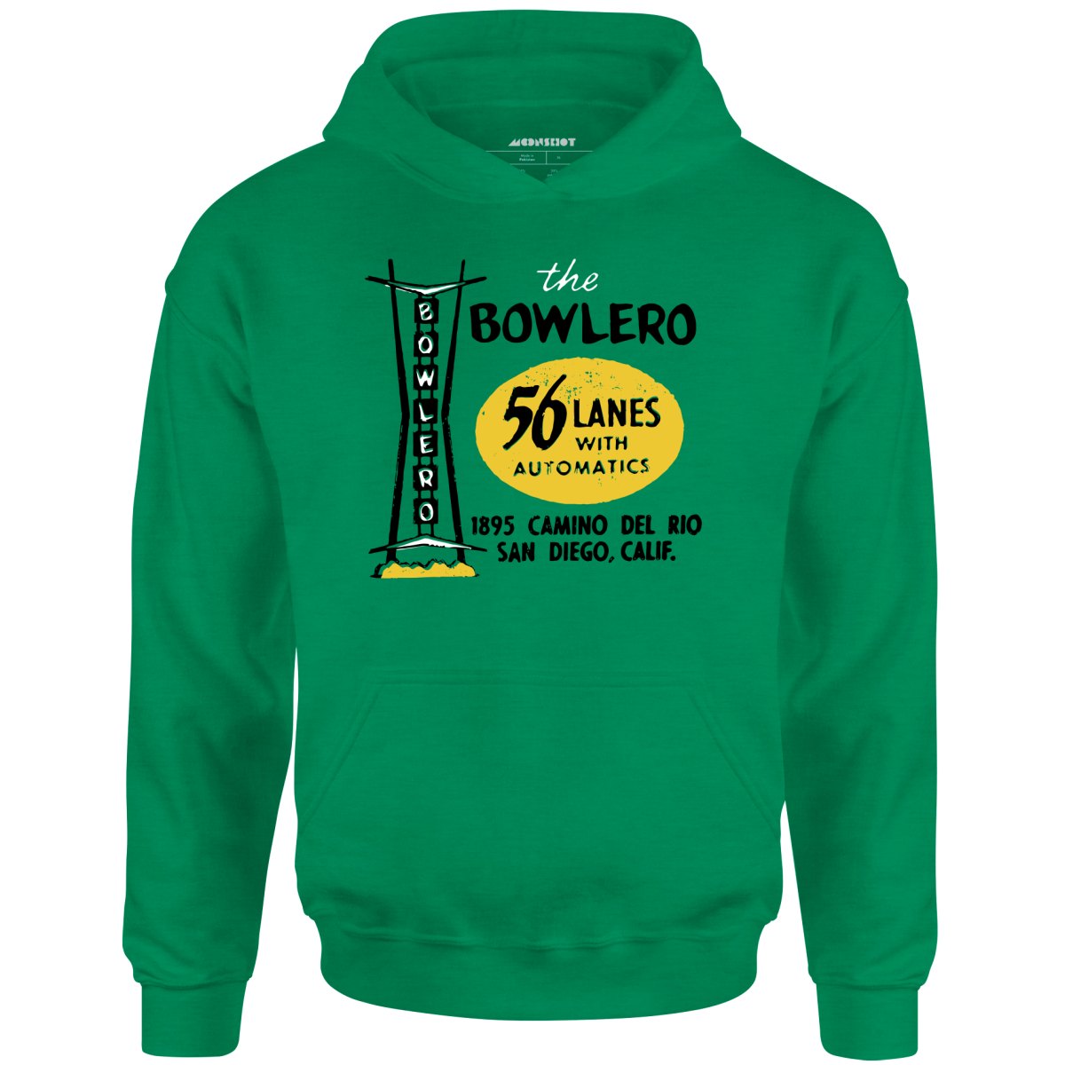 The Bowlero - San Diego, CA - Vintage Bowling Alley - Unisex Hoodie