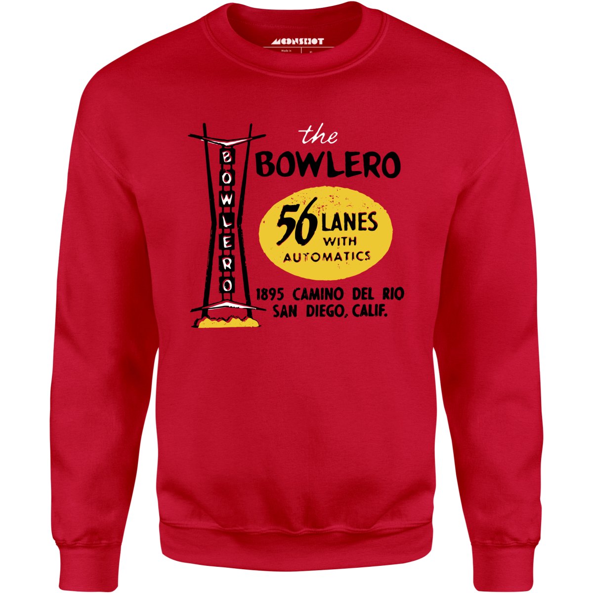 The Bowlero - San Diego, CA - Vintage Bowling Alley - Unisex Sweatshirt