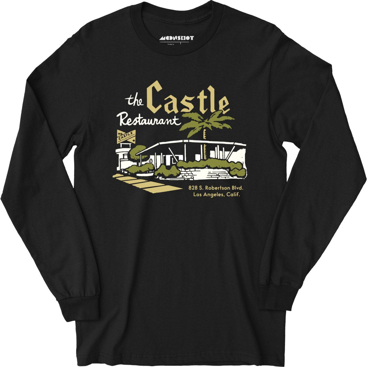 The Castle - Los Angeles, CA - Vintage Restaurant - Long Sleeve T-Shirt